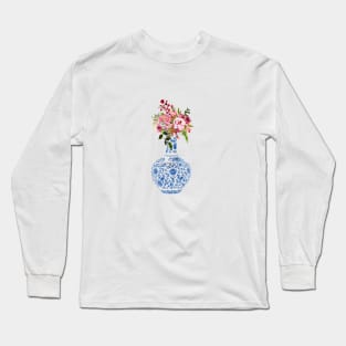 Chinese Ming Vase with Flowers Long Sleeve T-Shirt